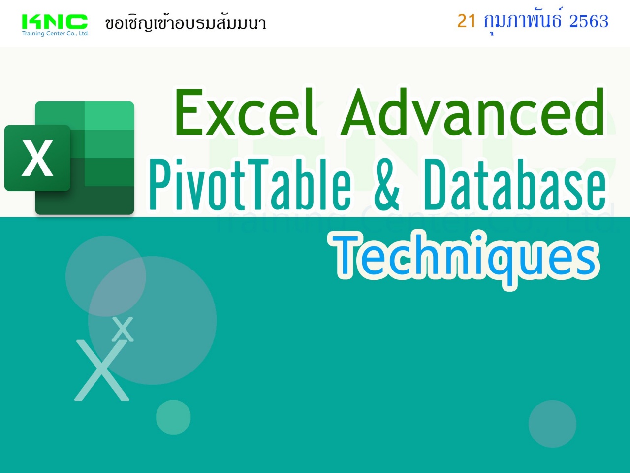 Excel Advanced for PivotTable and Database Techniques