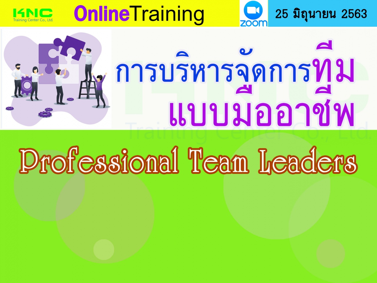 สัมมนา Online : การบริหารจัดการทีมแบบมืออาชีพ (Professional Team  Leaders)
