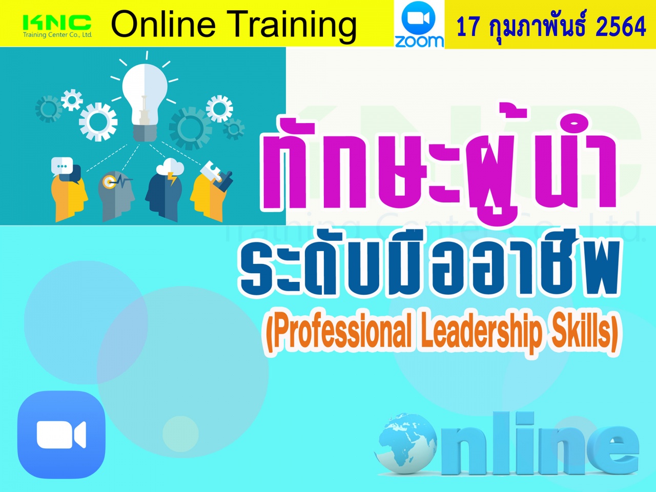 สัมมนา Online : ทักษะผู้นำระดับมืออาชีพ (Professional Leadership Skills)